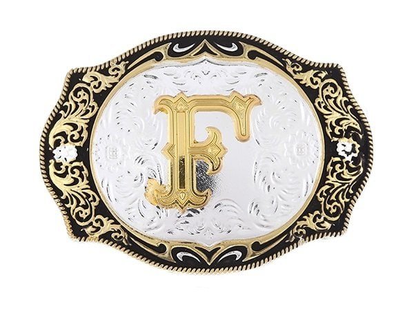 Cowboy buckles with initials