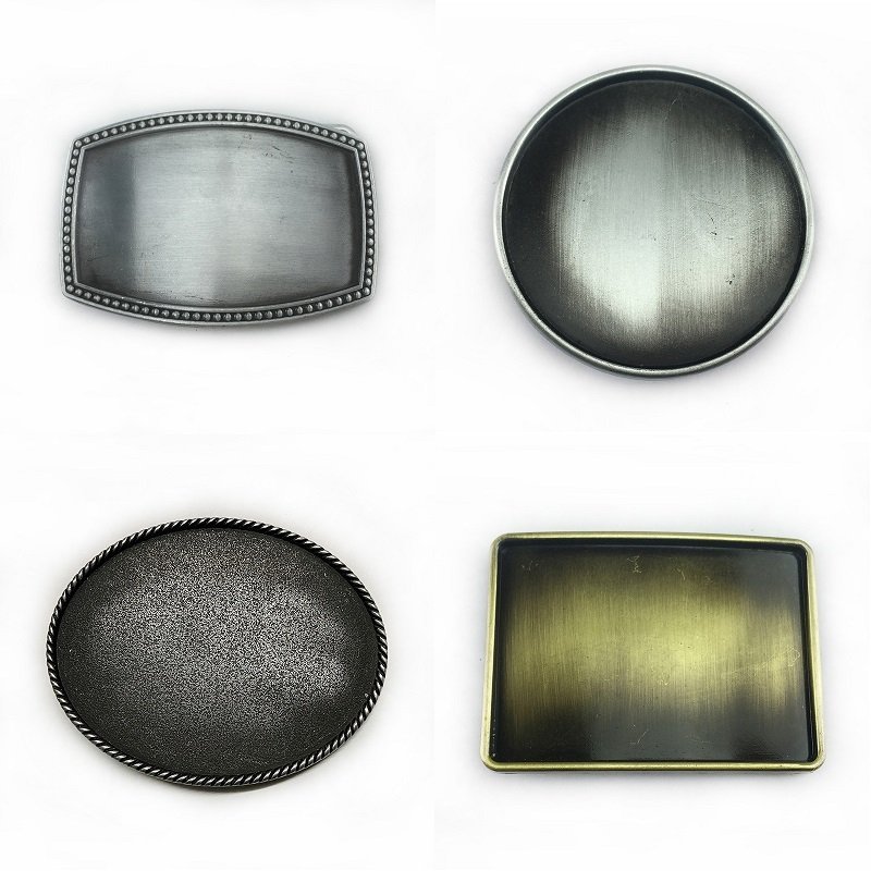 Different shapes of blank cowboy belt buckles