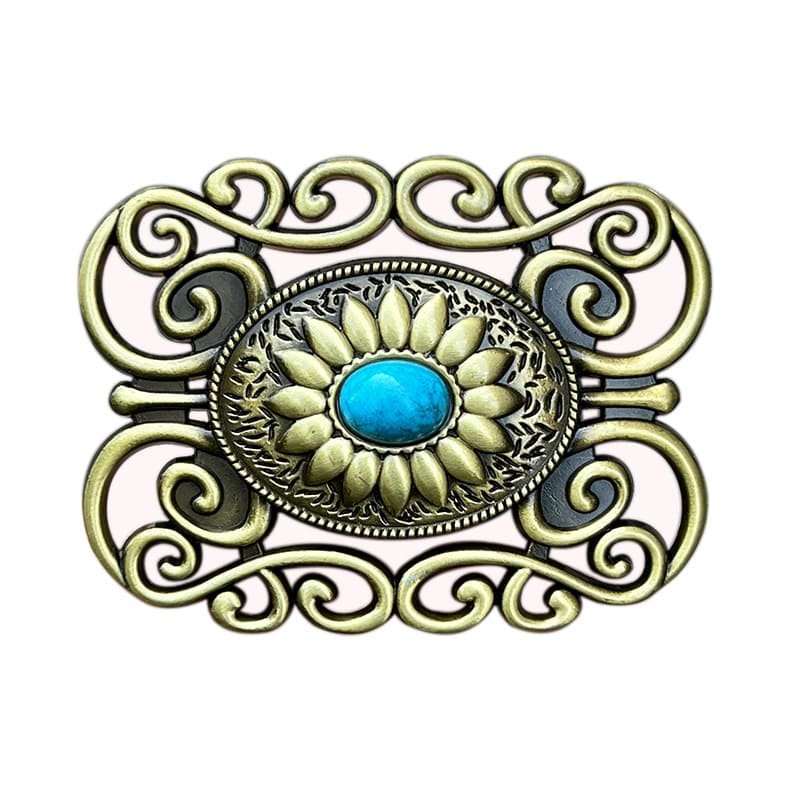 Hollow Out Turqoise Buckle