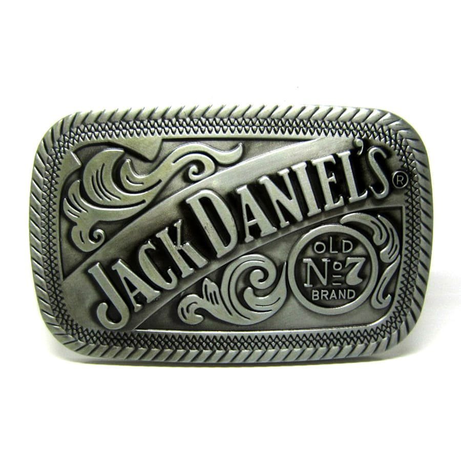 JACK DANIELS Classic Old No. 7 Brand Pewter BELT BUCKLE