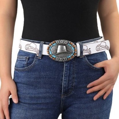 western buckle belt